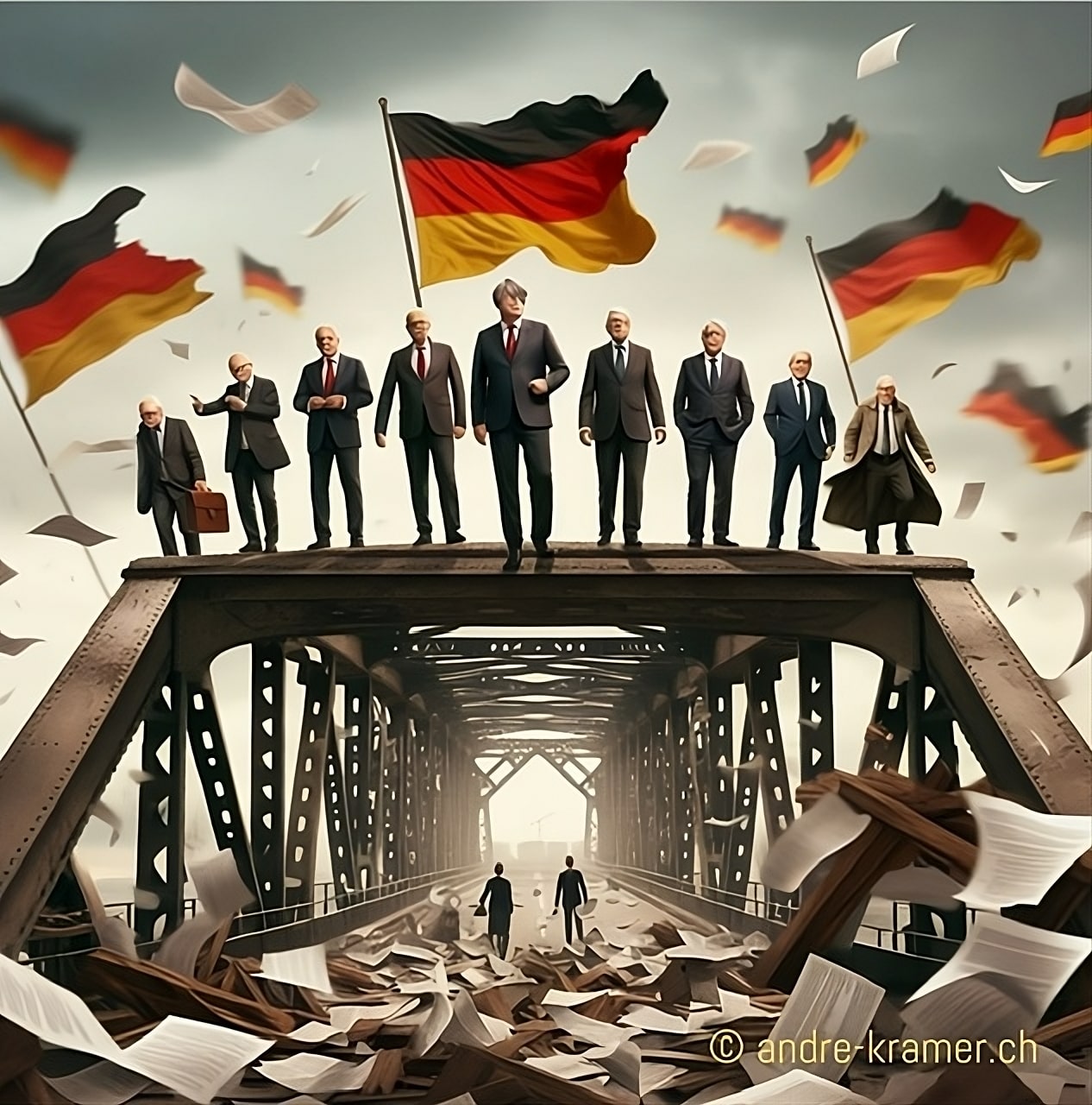 Fehlende Führungsqualitäten in der deutschen Regierung.